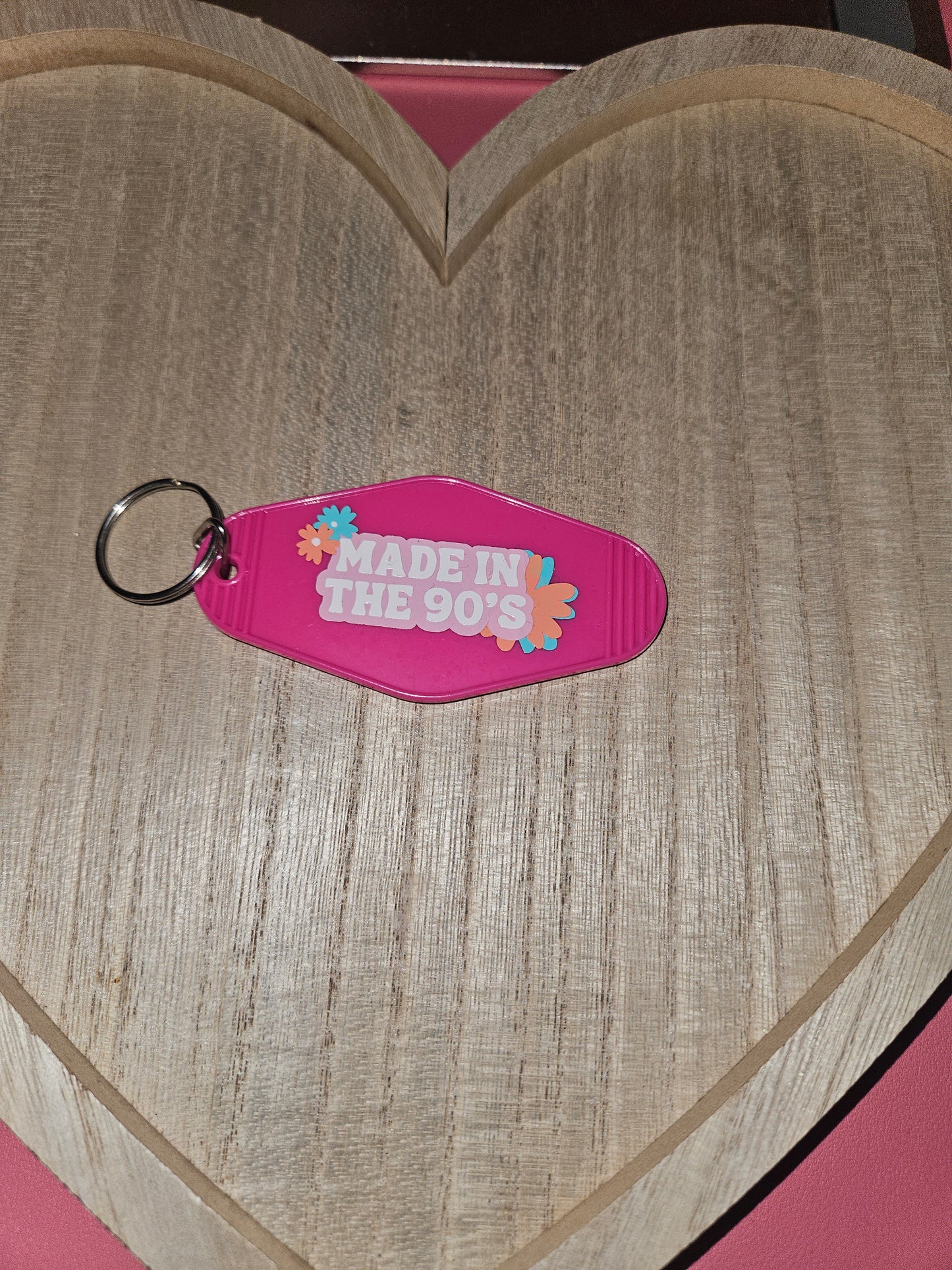 Made in the 90s motel keychain