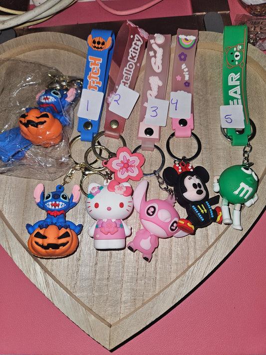 3D pvc cartoon keychains